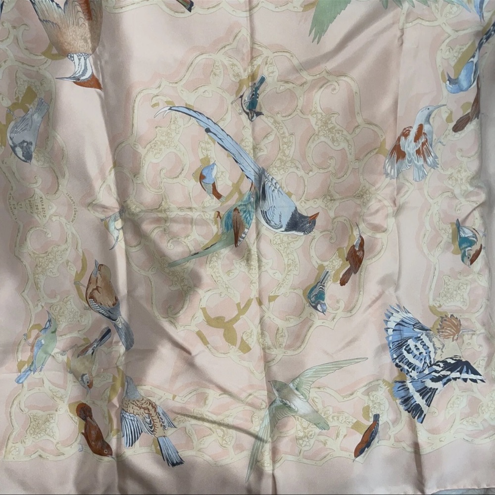 HERMES Scarf Carre 90 "Oiseaux de L' Inde et de L' Himalaya" 100% Silk Vintage - Picture 6 of 9